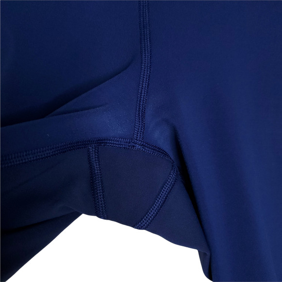 Lululemon Pace Rival Crop Leggings 8 Blue Mesh Panels Wicking Pockets - Picture 7 of 10
